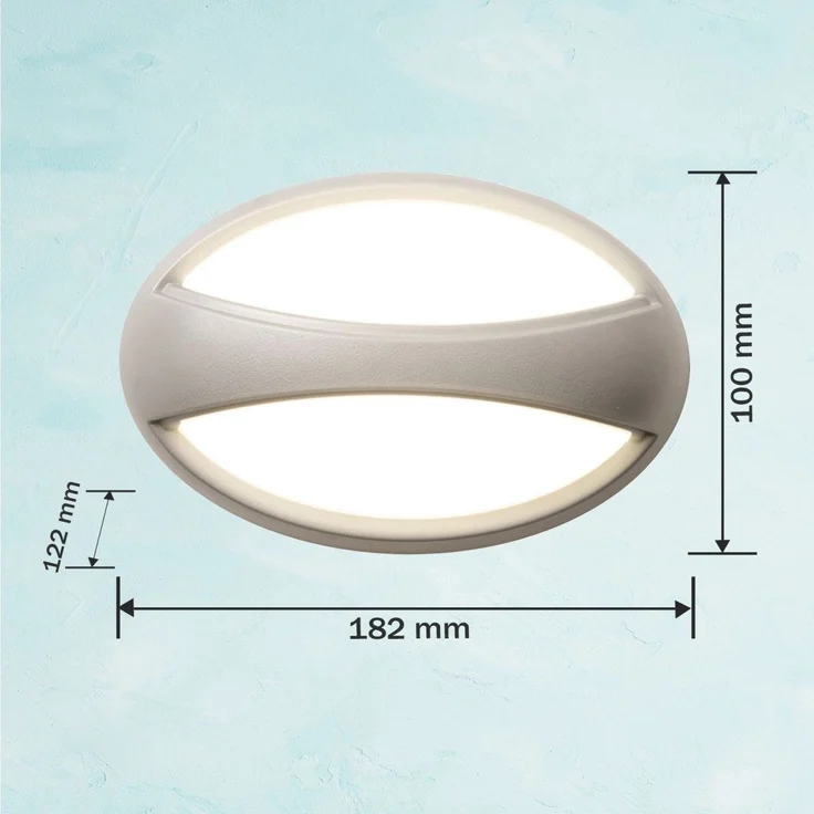 Außenwandleuchte LED Wandleuchte Außen Wandlampe Wandstrahler Grau 1114323 – Bild 7