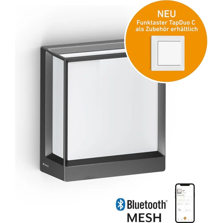 Steinel 'L 40 C' LED-Außenleuchte mit Aluminium-Gehäuse, Bluetooth, per App einstellbar, 12,9 W, 3000 K, Aluminum anthrazit, 20,1 x 10,5 x 22,9 cm – Bild 2