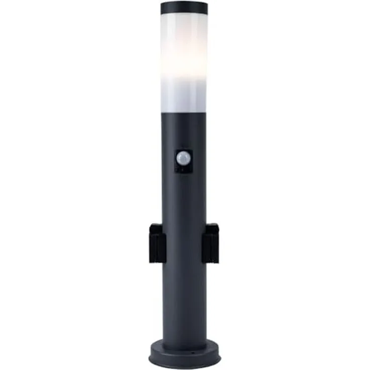 LED Stehleuchte, 2x Steckdosen, Bewegungsmelder, H 60 cm