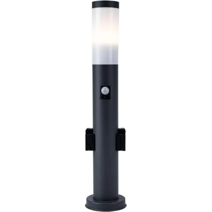 LED Stehleuchte, 2x Steckdosen, Bewegungsmelder, H 60 cm – Bild 1