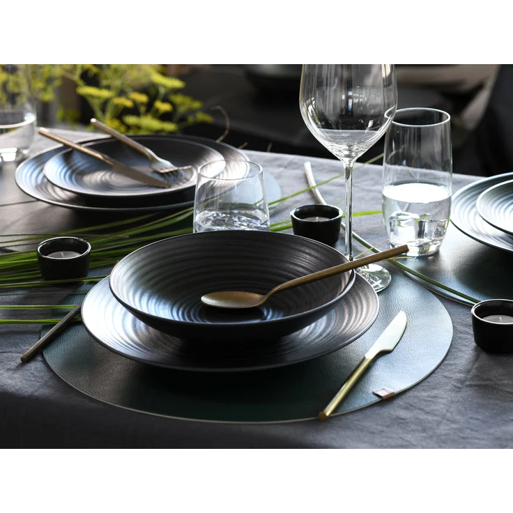 Lava Stone Schwarz, Tellerset 12-tlg (mo) – Bild 3