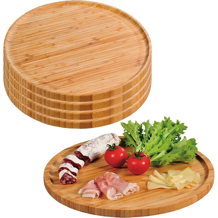 5 Stück Pizzateller - Bambus - Ø 32cm – Bild 2