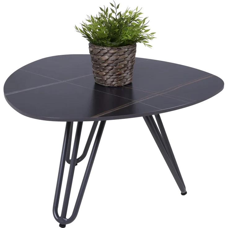 Gartentisch JUDIT - Aluminium, gesinterter Stein, Grau, 68 x 68 x 39 cm | Terrassentisch Wetterfest Outdoor Tisch – Bild 1