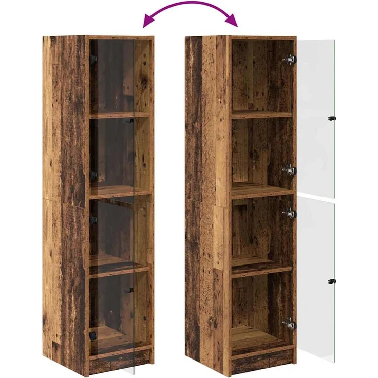 vidaXL Highboard Altholz 35 x 37 x 142 cm Holzwerkstoff 882901 – Bild 6