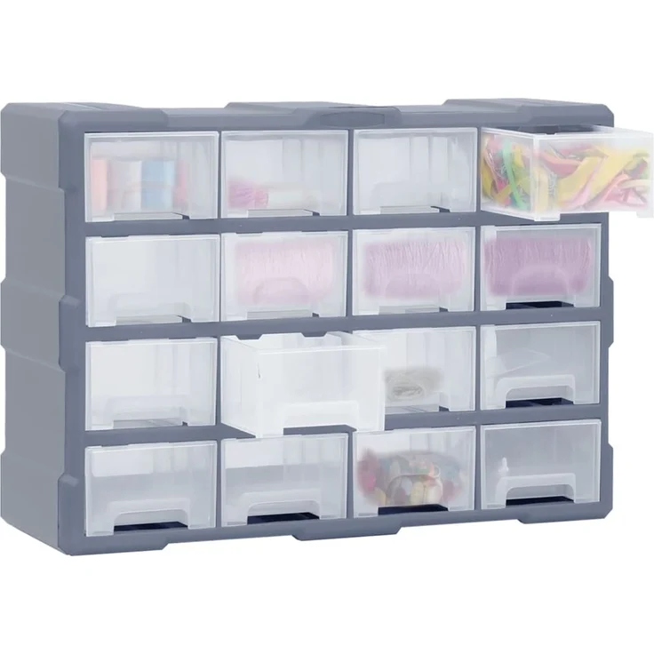 vidaXL Multi-Schubladen-Organizer 16 Schubladen 52x16x37 cm 149602 – Bild 2