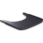 Hauck Hochstuhl Essbrett Alpha Wooden Tray aus FSC® zertifiziertem Buchenholz, Esstisch für hauck Holzhochstuhl Alpha+ und Beta+, Erhöhter Rand, Glatte Oberfläche (Dark Grey)