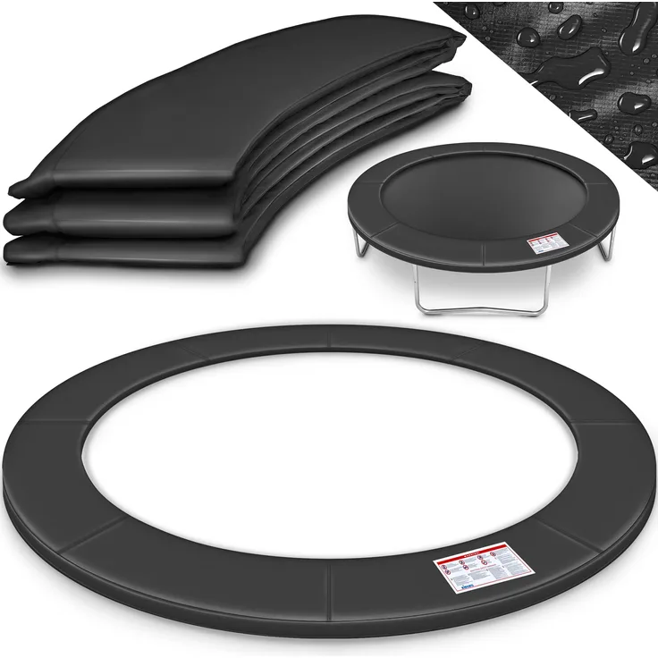 KIDUKU® Trampolin Randabdeckung Anthrazit Ø366 cm Federabdeckung reißfest Randschutz