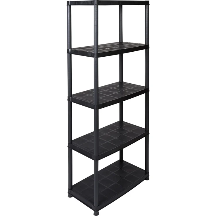 Set: 2 x KREHER Haushaltsregal 15" mit fünf geschlossenen Böden in Schwarz – Bild 3