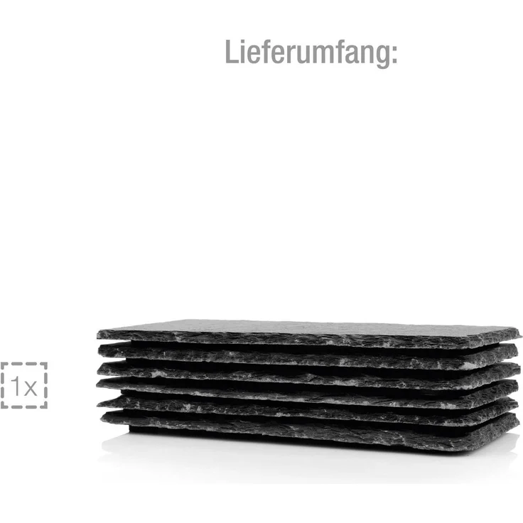 Sänger Schieferplatten Set 'Biscuit' 20x10 cm 6 teilig, mit Kreide – Bild 5