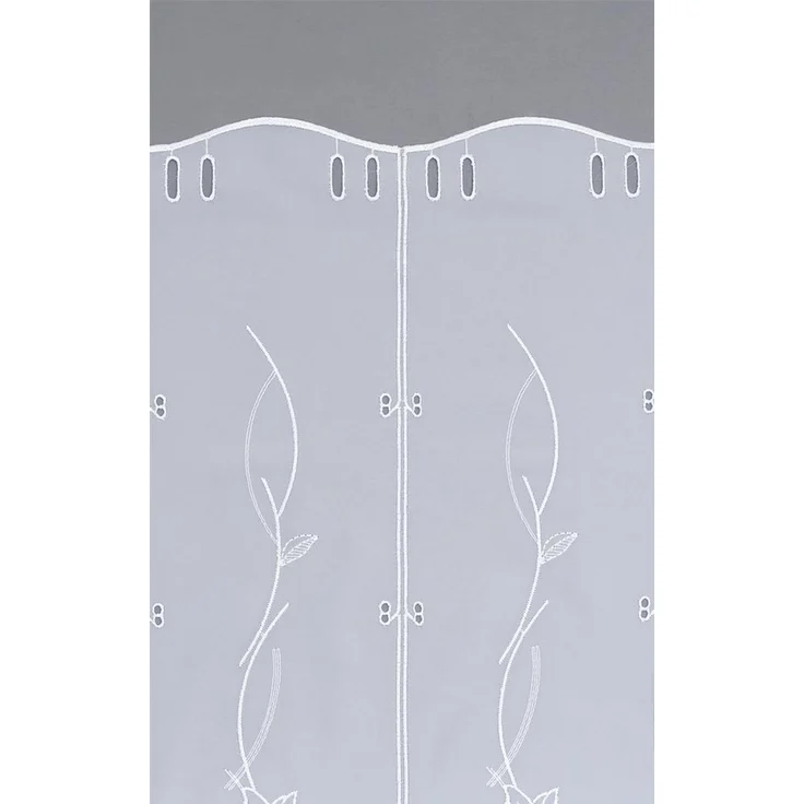 Plauener Spitze® Panneaux Kelchblüten (1 St), transparent, HxB 95x48cm – Bild 3