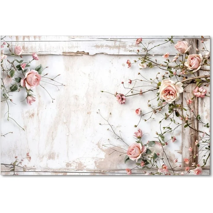 Primedeco Teppich Küchenteppich Rosenblüten Eleganz PVC rutschfest abwaschbar Läufer, Rechteckig, Höhe: 3 mm, Pflegeleicht & Wasserabweisend – Bild 2