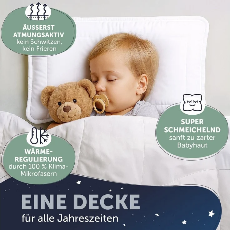 Laleni Babybettdecke Baby Bettdecke und Kissen Set - OEKO-TEX zertifiziert, Baby Decke und Kissen Set - waschbare Kinderdecke – Bild 3