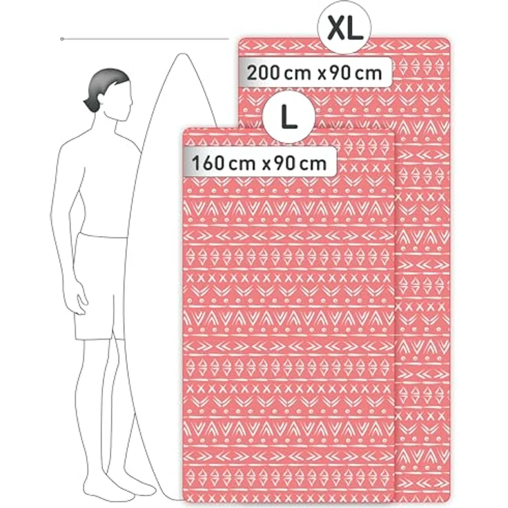 Fit-Flip Strandtuch XXL Mikrofaser, leicht und schnelltrocknend, 100% recyceltes Handtuch, sandfrei und schmutzabweisend (Tepee 200x90cm) – Bild 4