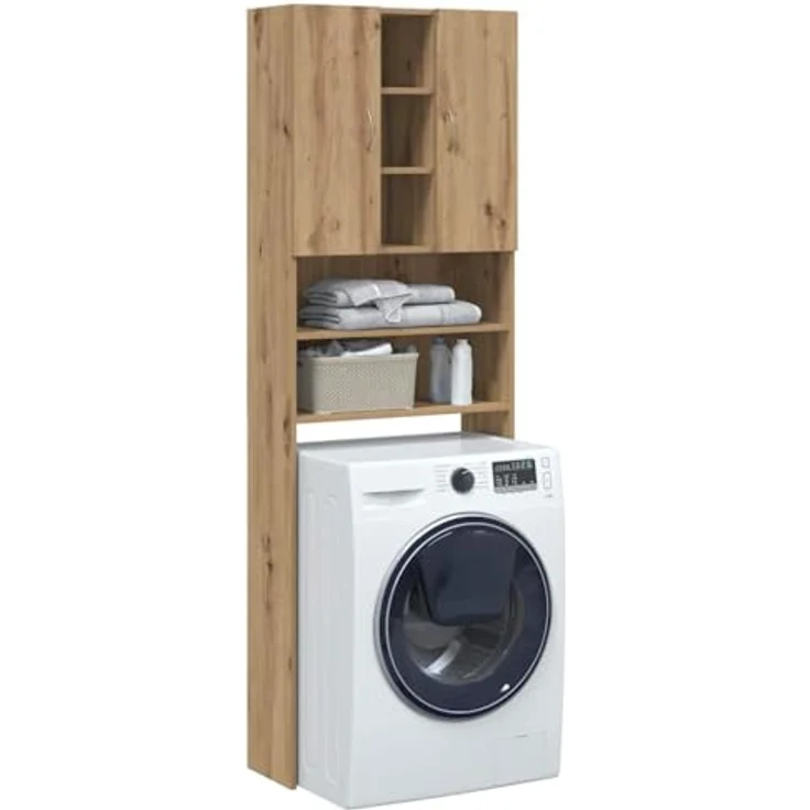 vidaXL Waschmaschinenschrank Artisan-Eiche 64x25,5x190 cm 856650 – Bild 5