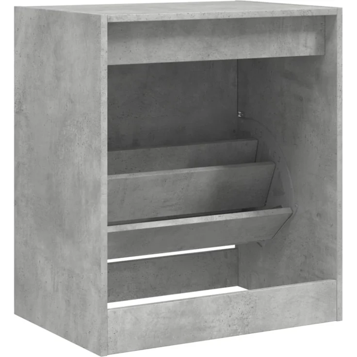 vidaXL Schuhschrank Betongrau 60x42x69 cm Holzwerkstoff 839983 – Bild 2