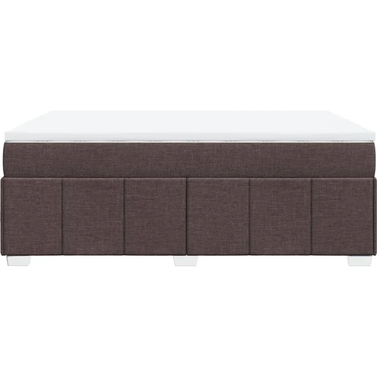 vidaXL Boxspringbett mit Matratze Dunkelbraun 140x200 cm Stoff 3285480 – Bild 8