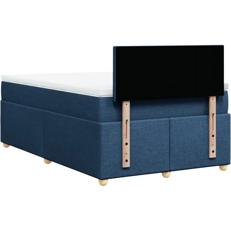 vidaXL Boxspringbett mit Matratze Blau 120x200 cm Stoff 3288946 – Bild 8