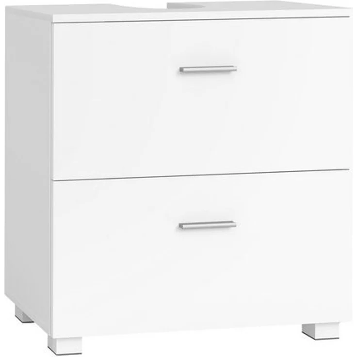 VASAGLE Unterschrank mit Schubladen, Badschrank mit hohen Füßen, Aufbewahrungsschrank, 60 x 30 x 63,8 cm, weiß – Bild 2
