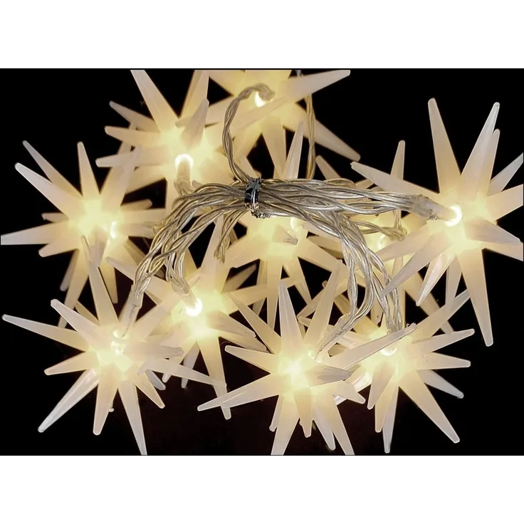 LED Fenster Lichterkette 10 Sterne Weihnachtsbeleuchtung Batterie