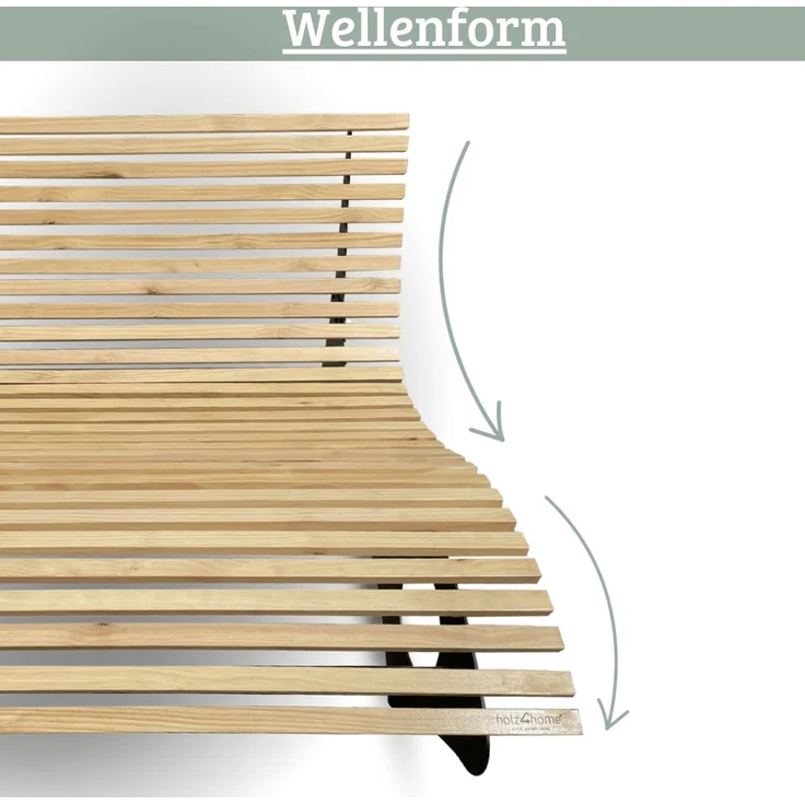 Wellenliege Doppelliege MARTEN - Massives Kiefernholz | Waldliege Waldsofa Himmelsliege Relaxliege für Garten oder Terrasse – Bild 4