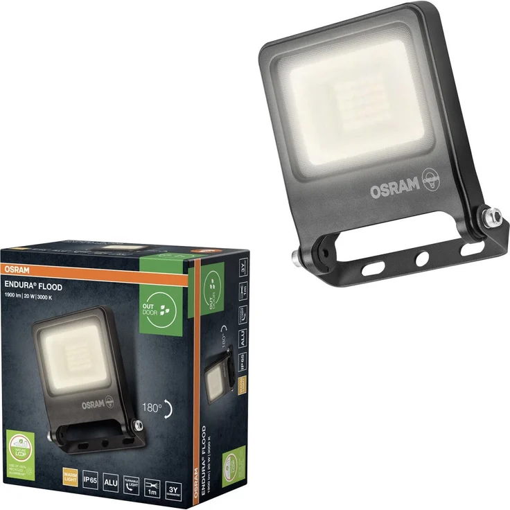 Osram Außenleuchte ENDURA Flood 20W PCR dunkelgrau warmweiß – Bild 4
