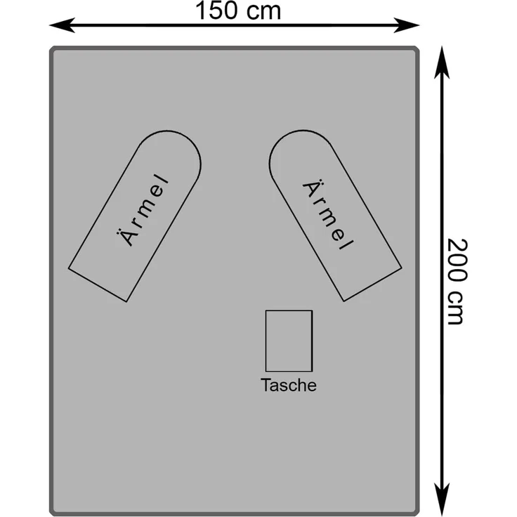 Wohndecke Kuscheldecke Arm (V), Gräfenstayn, warme Ärmeldecke - TV Decke zum Anziehen - 200x150 cm grau – Bild 5
