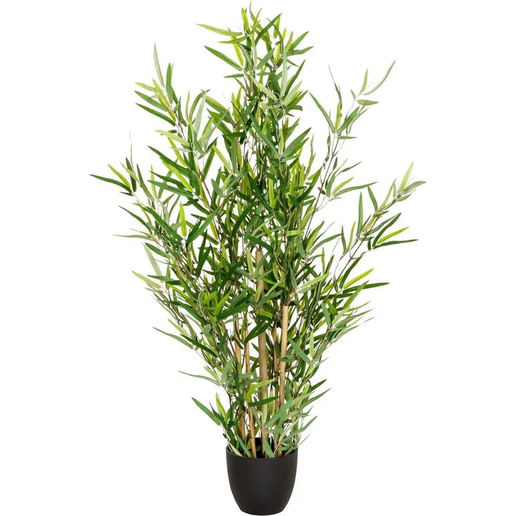 bümö plants Bambus Strauch (mini) - Täuschend echter Bambus, geruchlose Premium Kunstpflanze für lebendiges Ambiente - authentische, künstliche Pflanzen als Deko für's Wohnzimmer, Büro & mehr, BUP-bambus-mini