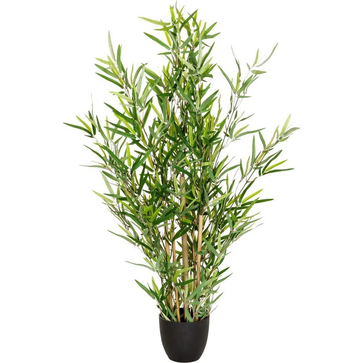 bümö plants Bambus Strauch (mini) - Täuschend echter Bambus, geruchlose Premium Kunstpflanze für lebendiges Ambiente - authentische, künstliche Pflanzen als Deko für's Wohnzimmer, Büro & mehr, BUP-bambus-mini – Bild 1
