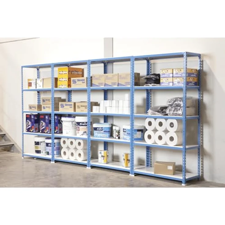 SimonRack Metallregale, 2000 x 1000 x 500 mm, 5 Regalböden, 180 kg Flexion-Punkt, Industrie-Regal, Grau/Galva - Simonclick – Bild 3