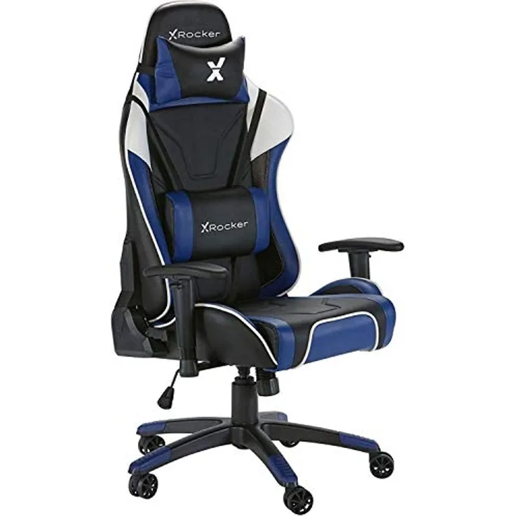 X Rocker Agility eSports Gaming-Bürodrehstuhl - blau/schwarz