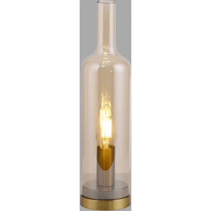JUST LIGHT 14006-27 BOTTLE Tischleuchte amberglas – Bild 3