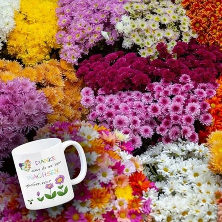 speecheese Tasse Danke dass du mir beim Wachsen geholfen hast Kaffeebecher – Bild 3