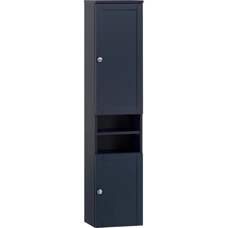 Schildmeyer Hochschrank Jesper, Holzwerkstoff, Nachtblau, 30,3 x 25,4 x 138,3 cm
