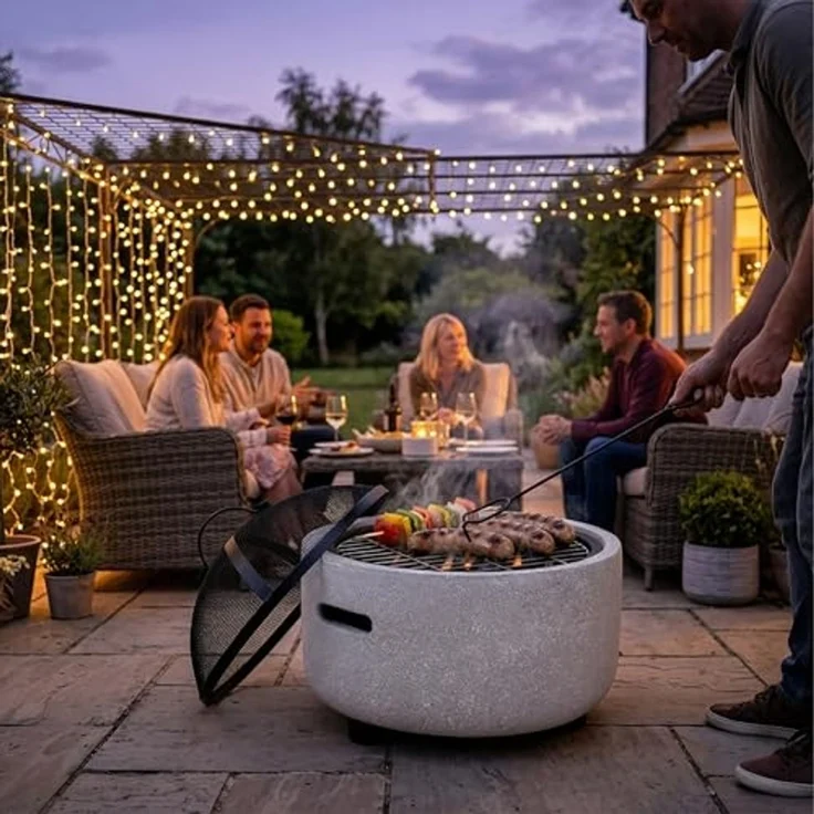 Relaxdays Feuerschale in Steinoptik – Bild 2