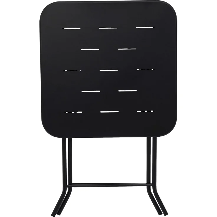 JARDJ Dreiteiliges, faltbares Bistro-Set für den Außenbereich, E-Beschichtung, 2 Stühle und 1 Tisch, wetterbeständiges Set für Terrasse und Garten, Schwarz – Bild 6