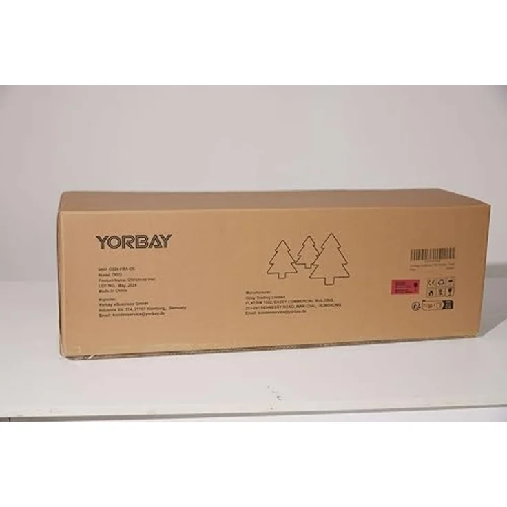 Yorbay Künstlicher Weihnachtsbaum Künstlicher Tannenbaum mit LED Beleuchtung, Weihnachstbaum aus PE, PVC, 150 / 180 / 210 cm auswählbar, mit Ständer, Weiß Schneeflocken, Weihnachtsbaum Christbaum für Weihnachten-Dekoration – Bild 2