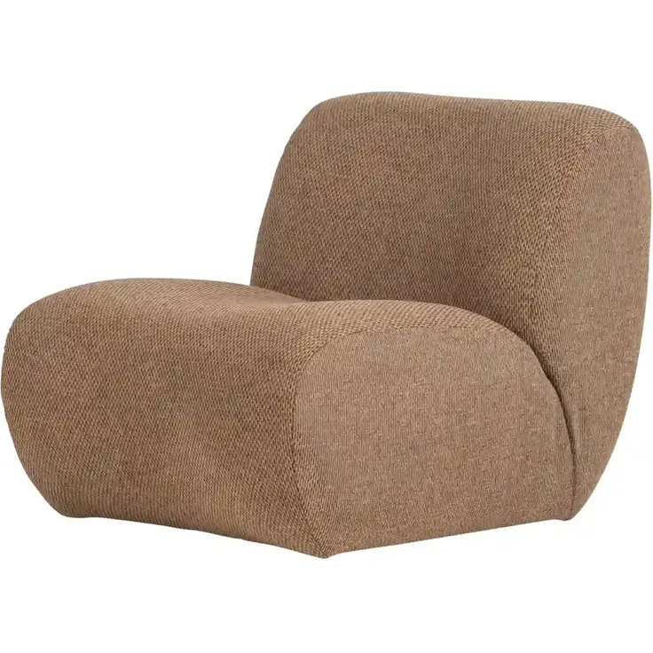 Sessel Nomu - Chenille-Stoff Hellbraun