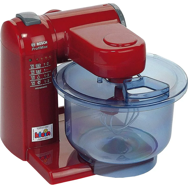 Theo Klein 9556 Bosch Küchenmaschine I Batteriebetriebene Küchenmaschine mit 2 Geschwindigkeitsstufen I Maße: 20 x 22 x 20 cm I Spielzeug für Kinder ab 3 Jahren