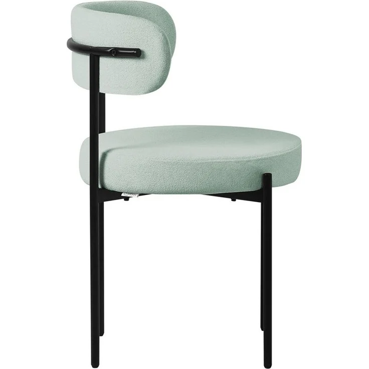 ML-DESIGN Polsterstuhl Esszimmerstühle Gruppe Küchenstuhl aus Teddystoff mit Metallbeinen (2 St), Clubstuhl 2er Set Wohnzimmerstuhl Grün moderne Design Lounge Stuhl – Bild 2