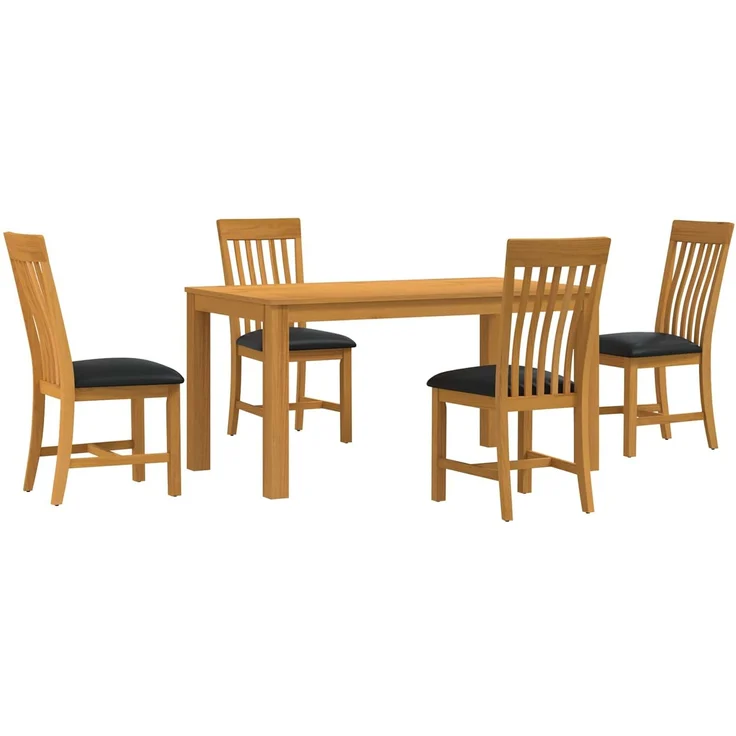 vidaXL Essgruppe RIJSWIJK 5 stk. Schwarz 150 x 85 x 75 cm 3430358 – Bild 2