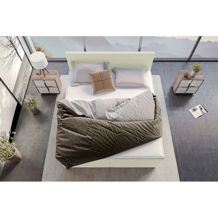 Sofa Dreams - Boxspringbett Valerio - Cordstoff - Creme - 140x200 cm – Bild 5