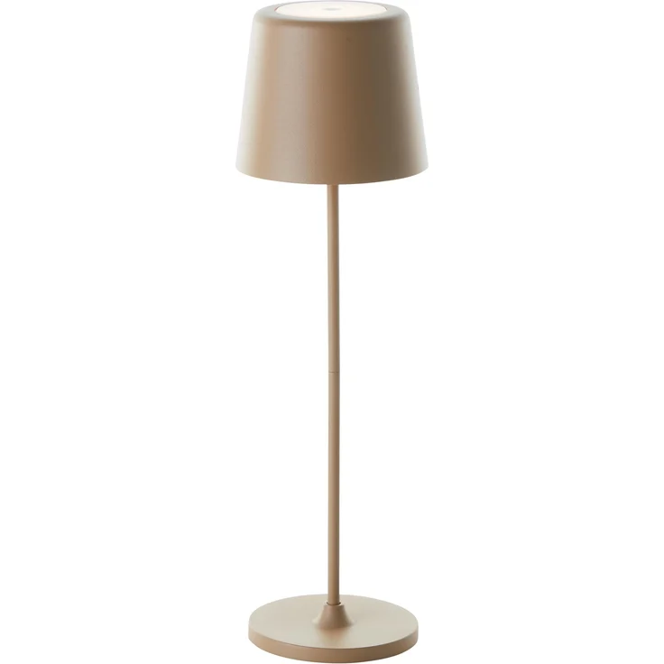 Brilliant Lampe Kaami LED Außentischleuchte 37cm cappuccino matt Metall/Bambus gold 2 W LED integriert – Bild 5