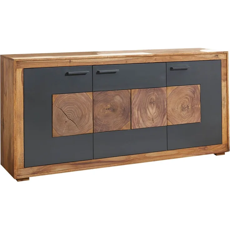 Sideboard Sheesham 170 x 40 x 82 gebeizt TURIN #09