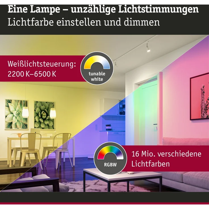 Standard 230V Smart Home Zigbee 3.0 LED Birne E27 806lm 9W RGBW+ dimmbar Matt – Bild 5