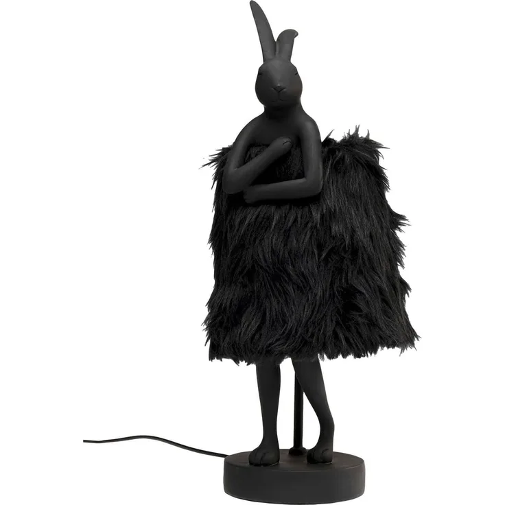 Kare Design Tischleuchte Animal Rabbit, Schwarz/Gold, Hasenleuchte, Tischlampe, Schlafzimmerlampe, Tiermotiv, kein Leuchtmittel enthalten, 50 x 18 x 20 cm (H/B/T)