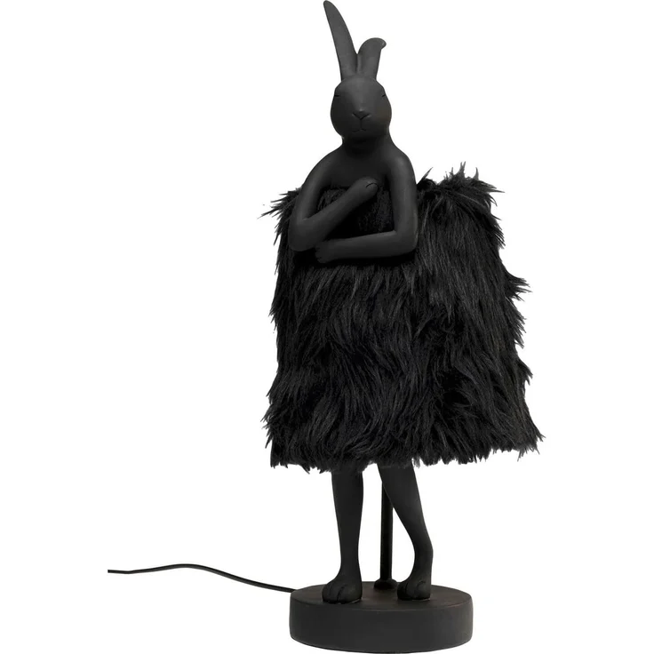 Kare Design Tischleuchte Animal Rabbit, Schwarz/Gold, Hasenleuchte, Tischlampe, Schlafzimmerlampe, Tiermotiv, kein Leuchtmittel enthalten, 50 x 18 x 20 cm (H/B/T)
