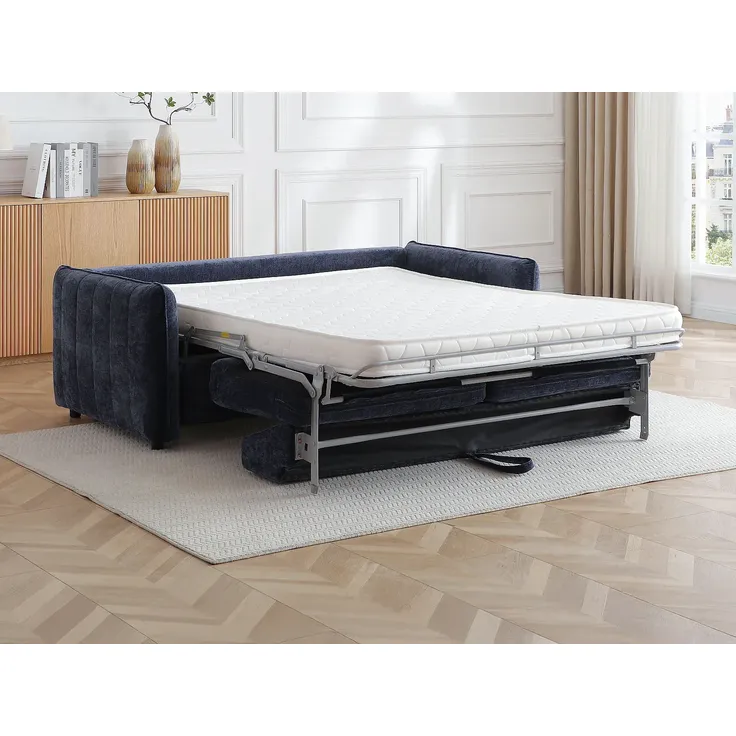 Vente-unique - MALOGU Sofa Stoff Blau - B 103 cm x H 82 cm x L 192 cm – Bild 3