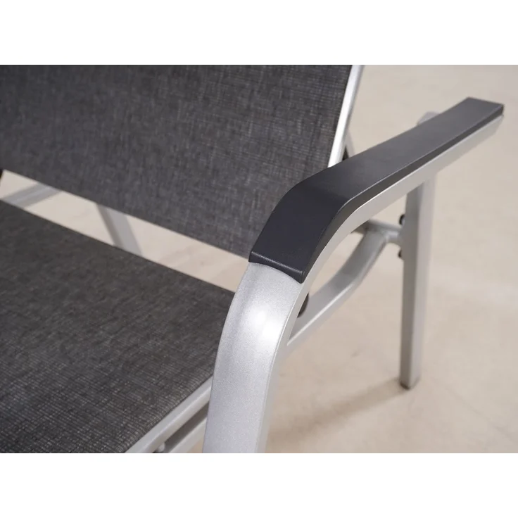 Gardissimo DANU Alu-Stapelliege Sonnenliege Gartenliege stapelbar in silber/grau – Bild 10