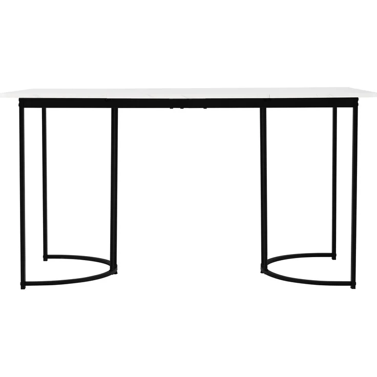 TavilaEcon Esstisch Multifunktionaler Esstisch mit modernem Marmor-Muster weiß 75 × 80 × 140 cm (H × T × B) – Modell WF314889AAS – Bild 6