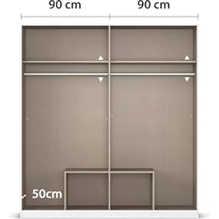 rauch Drehtürenschrank Kleiderschrank Schrank Garderobe KREFELD optional mit Spiegel mit 3 Griff-Varianten, inkl. praktischen Schubladen MADE IN GERMANY – Bild 9